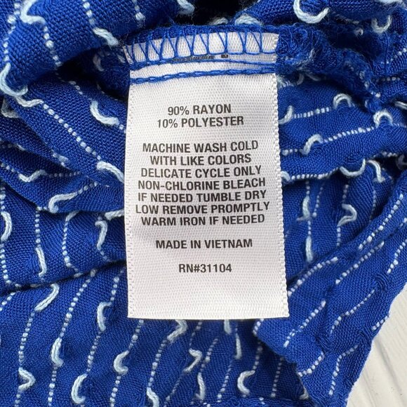 Wonderly Blue Short Sleeve Button-Up Blouse Size 2X Plus - Picture 5 of 6